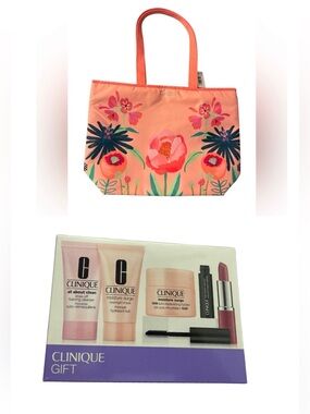 Clinique Beauty Bundle with 5 products and a tote bag